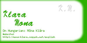 klara mona business card